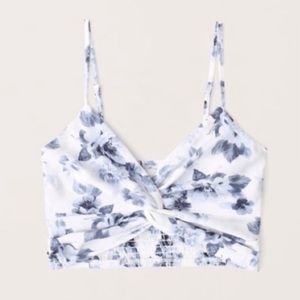 Abercrombie floral twist front top